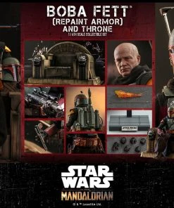 Pre-Orders Hot Toys 1/6 Scale Television Masterpiece Series - The Mandalorian - Boba Fett & Throne Set (Repaint Armor)