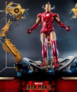 Pre-Orders Hot Toys Quarter Scale Series Diecast - Iron Man Mark IV With Suit-Up Gantry (Deluxe)